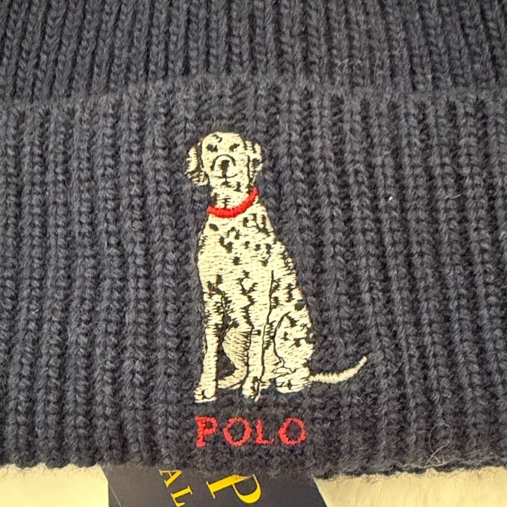 NWT Polo Ralph Lauren Dalmatian Beanie - Picture 3 of 5